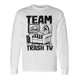 Team Trash Tv Raccoon Gray Langarmshirts - Geschenkecke