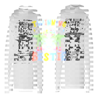 Twins For My Bestie's Brother Twin Day Outfits Spirit Week Long Sleeve T-Shirt - Thegiftio UK