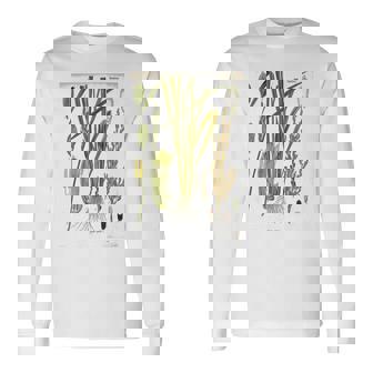 Vintage Botanical Wild Flower Garden Botany Asian Rice Long Sleeve T-Shirt - Monsterry