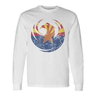 Vintage Fade Phoenix Arizona Flag T Langarmshirts - Geschenkecke