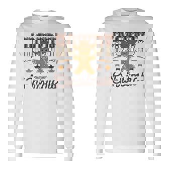 Vintage Howdy Christmas Gingerbread Western Rodeo Cowboy Long Sleeve T-Shirt - Monsterry