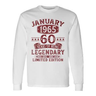 Vintage January 1965 60Th Birthday Langarmshirts - Geschenkecke