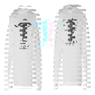 Vintage Texas Austin State Longhorn Silhouette Football Long Sleeve T-Shirt - Monsterry