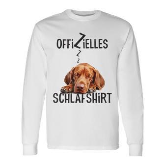 Vizsla Official Sleep With Dog Langarmshirts - Geschenkecke