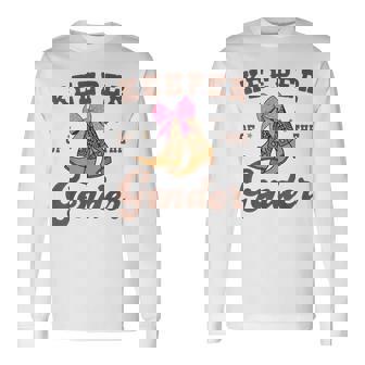 Western Keeper Of The Gender Baby Announcement Gender Reveal Long Sleeve T-Shirt - Seseable