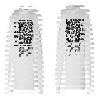 I Workout Because My Husband Is Hot On Back Long Sleeve T-Shirt - Seseable