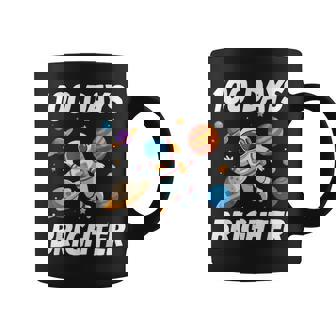 100 Days Brighter Space Astronaut 100Th Day Of School Boys Coffee Mug - Thegiftio