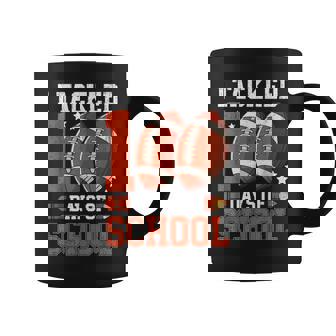 100 Days Of School Football 100th Day For Boys Kids Graphic Print Coffee Mug - Monsterry
