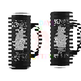 100th Day Of School Kittens In Backpack Cute 100 Days Graphic Print Coffee Mug - Monsterry