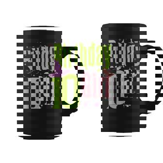 10Th Birthday Witch Pink Green 10 Year Old Birthday Girl Coffee Mug | Mazezy