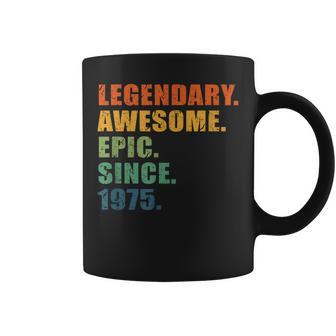 1975 50 Años Para Hombres Y Es Legendario Cumpleaños Número 50 Taza de café - Regaloses