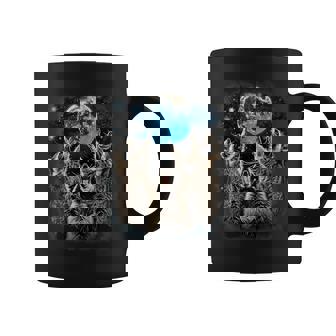 3 Racoon Moon Howling Raccoon Head For Men Women Kid Racoon Graphic Print Coffee Mug - Monsterry