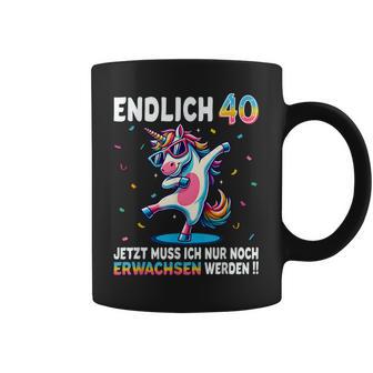 40Th Birthday Woman Man Party Outfit Unicorn Tassen - Geschenkecke