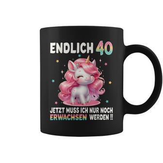 40Th Birthday Woman Party Outfit Unicorn Tassen - Geschenkecke