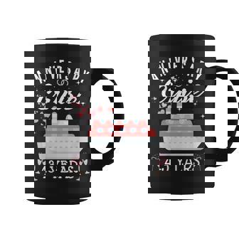 43 Years Anniversary Wedding 43rd Honeymoon Cruise Matching Graphic Print Coffee Mug - Monsterry
