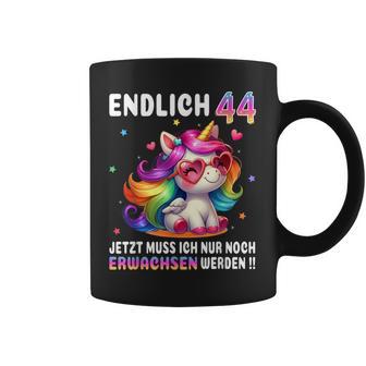 44 Geburtstag Geschenke Frau 44 Jahre Einhorn Party Outfit Tassen - Geschenkecke