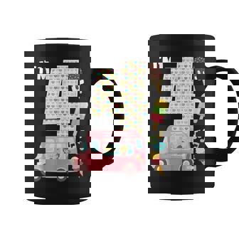 4Th Birthday Crew Ice Cream Truck I'm 4 Bday Ice Cream Party Taza de café - Regaloses
