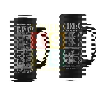 50 Cumpleaños Hombre 50 Años Hecho En 1975 Febrero Taza de café - Regaloses