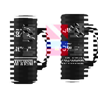 50 Trinidad & Tobago 50 Haiti Flag Graphic Print Coffee Mug - Thegiftio