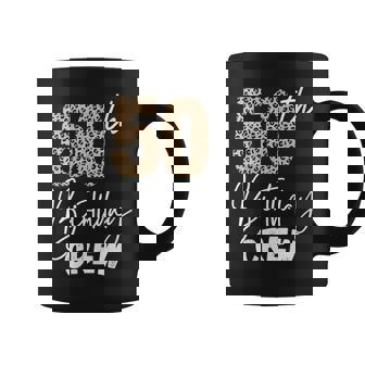 50Th Birthday Crew Leopard Print Stepping 50 Squad Party Coffee Mug - Thegiftio UK