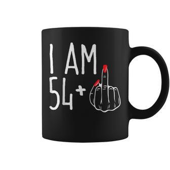 I Am 54 Plus 1 Middle Finger 55Th Women's Birthday Tassen - Geschenkecke