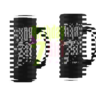 7Th Birthday Witch Pink And Green 7 Year Old Birthday Girl Coffee Mug - Thegiftio UK