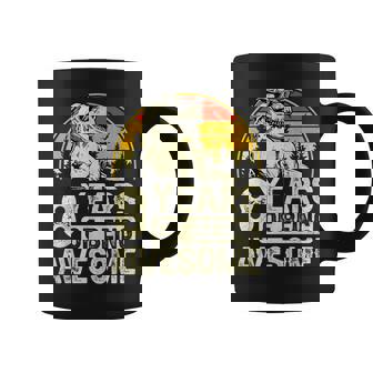 8Th Birthday For Boys 8Yr 8 Year Old Dinosaur T-Rex Coffee Mug - Seseable