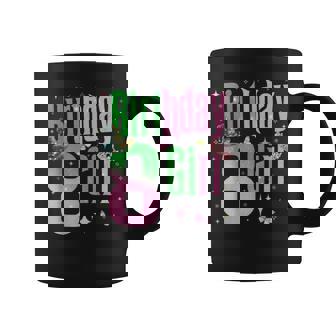 8Th Birthday Witch Pink And Green 8 Year Old Birthday Girl Coffee Mug - Monsterry