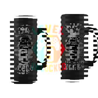 9 Años Cumpleaños Regalo Gamer T Level 9 Unlocked Taza de café - Regaloses