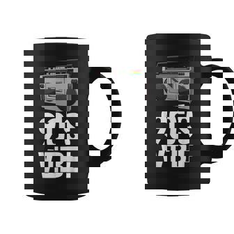 90's Vibe Tee Shirt Vintage Style Tee Women Tape Recorder Graphic Print Coffee Mug - Monsterry