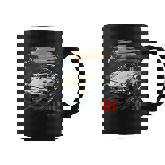 911 Turbo Retrointage 964 Coche Clásico Pista Automotriz Taza de café - Regaloses