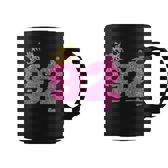 92nd Birthday Crown 92 Years Old Bday Graphic Print Coffee Mug - Monsterry