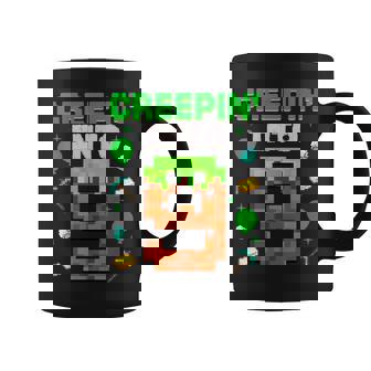 9Th Birthday Gamer Pixel Creepin’ Into 9 Video Game Party Coffee Mug - Thegiftio UK