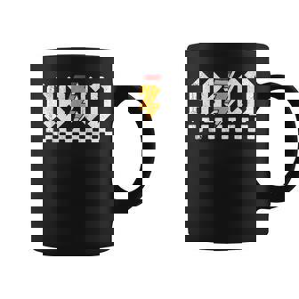 AB CD Lightning Checkered Pencil Leopard Testing Day Teacher Graphic Print Coffee Mug - Monsterry