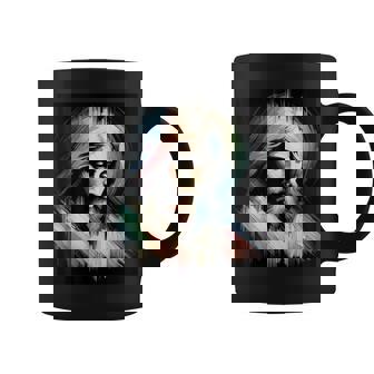 Abstract Jesus Inspirational Brushstroke Art Graphic Print Coffee Mug - Monsterry
