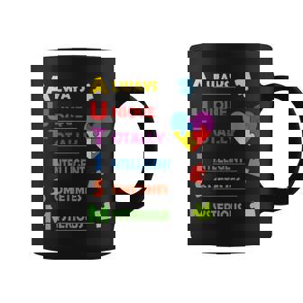 Acrónimo Del Autismo Y Pieza Del Rompecabezas Taza de café - Regaloses