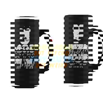 Adorable But Psycho But Cute But Weird Bunny Meme Graphic Print Coffee Mug - Monsterry