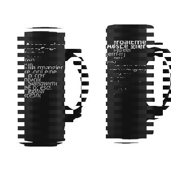 Aerospace Engineer Definition Description Taza de café - Regaloses