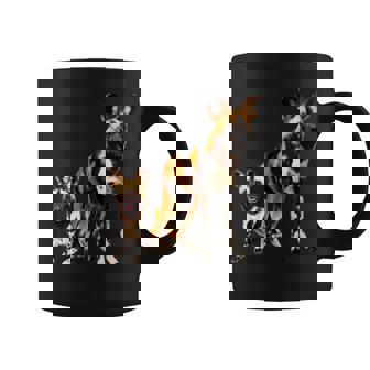 African Painted Dogs African Wild Dog Lovers Animal Graphic Print Coffee Mug - Monsterry