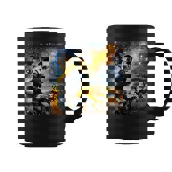 African Wild Dog Starry Night African Wild Dog Graphic Print Coffee Mug - Monsterry