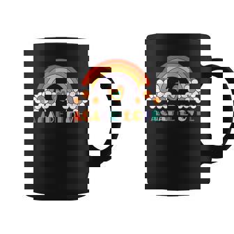 Agape Love Rainbow Heart Inspirational Women Christian Graphic Print Coffee Mug - Monsterry