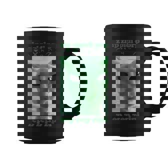 Alien Cat Dank Meme Gnarp Cat Silly Alien Cat Meme Coffee Mug - Monsterry