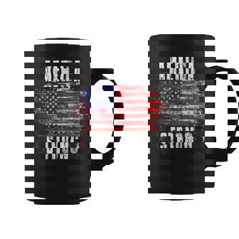 America Strong Distressed American Pride Graphic Print Coffee Mug - Monsterry