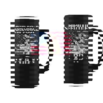 American Flag Doodle Dog Sheepadoodle Dad Coffee Mug - Thegiftio UK