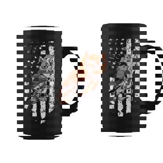 American Flag Eastern Screech-Owl Bird 4th Of July Graphic Print Coffee Mug - Monsterry