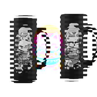 Anime Cat Eating Ramen Japanese Ramen Cat Japan Coffee Mug - Monsterry