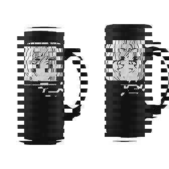 Anime Girl Yeux Face Fille Manga Kawaii Japonais Drôle Tasse - Cadeauxyz