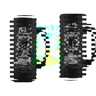 Anime Ramen Cat Japanese Retro Noodles Aesthetic Kawaii Cat Coffee Mug - Seseable