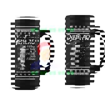 Anti Joe Biden Santa Hat BidenFlation Ugly Christmas Tank Top Graphic Print Coffee Mug - Monsterry
