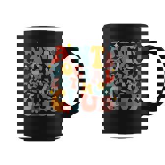 Anti Social Cat Moms Club Groovy Cat Mom Mother's Day Graphic Print Coffee Mug - Monsterry
